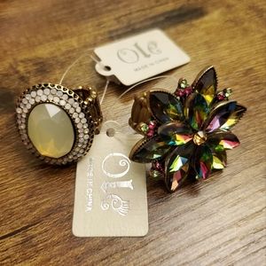 Two Ole Elastic Stretch Rings NWT